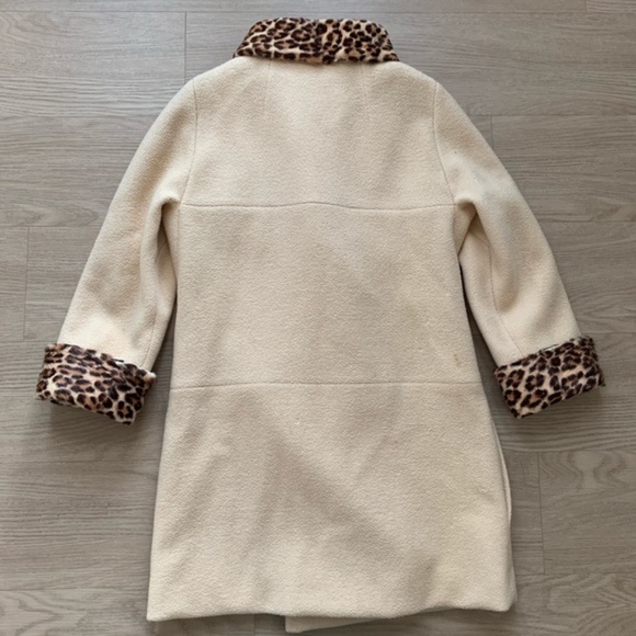 Vintage Midcentury Retro 60s 1960s Mod Cream Leopard Fur Coat - Picture 6 of 8